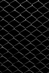 metal grid on a black background