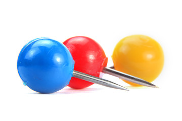 Three round push pins