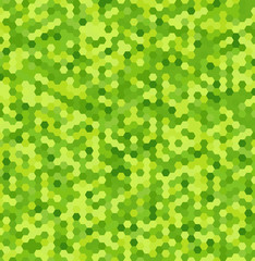 Hexagons in shades of green, background + 2 variants inside