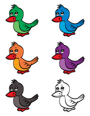 Cute cartoon bird
