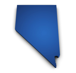 Map Of Nevada 3d Shape - obrazy, fototapety, plakaty