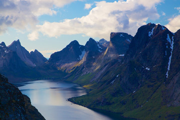 Naklejka na ściany i meble Fjord in Norway