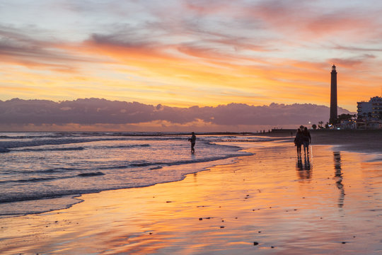 Atardecer en Maspalomas