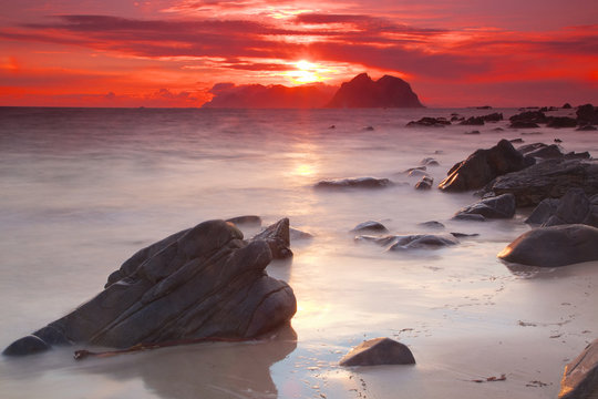 Midnight Sun On Lofoten