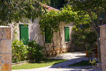 Fototapeta na wymiar House yard in Croatia