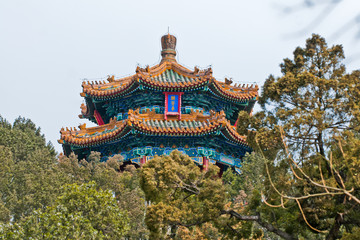 Obraz premium Jifang Pavilion in Jingshan Park, Beijing, China