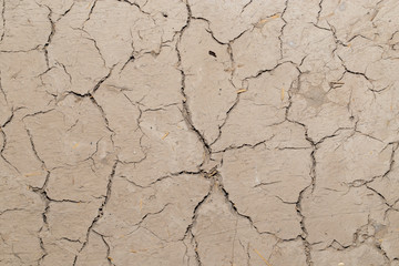 abstract background of cracked clay wall