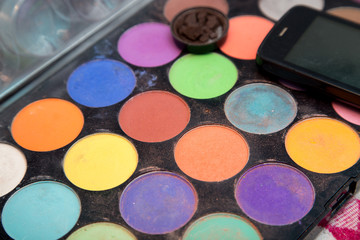 tools makeup in a beauty salon