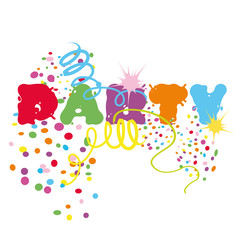 Konfetti Paper Streamers Decoration Vektor