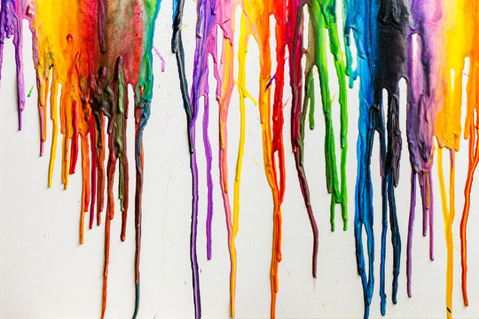Melted Crayons Colorful Abstract