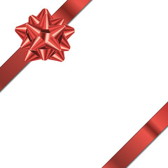 Red gift ribbon vector