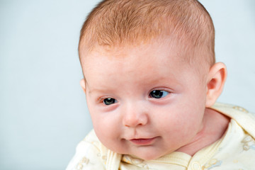 Portrait of happy infant child smiling
