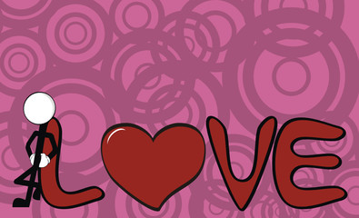 love pictograms stick man vector background