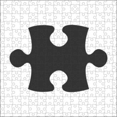 Puzzle pieces vector design