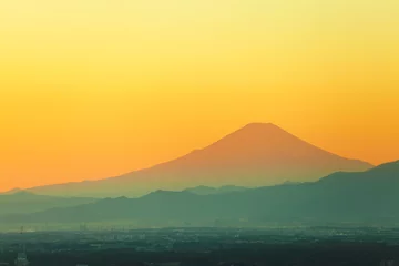 Papier Peint photo autocollant Mont Fuji Mountain fuji during sunset