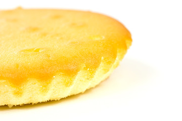 butter cake on white background