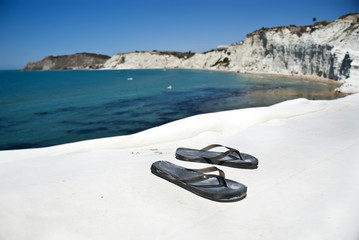 Stair of the Turkish. Flip-flops