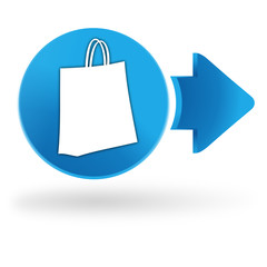 mon panier sur symbole web bleu