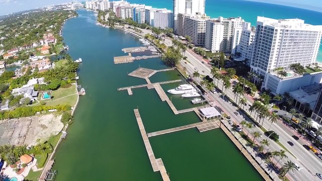 Miami Beach boat show setup