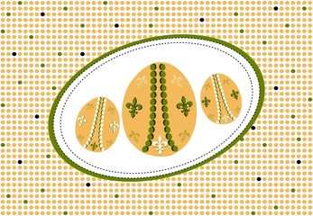 easter eggs, dots pattern