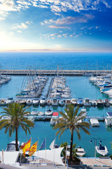 Moraira Alicante marina nautic port high in Mediterranean © lunamarina