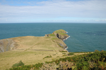 Ynys-Lochtyn peninsula near Llangrannog, Cardigan Bay
