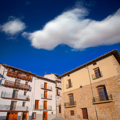 Fototapeta premium Morella in Maestrazgo castellon village facades