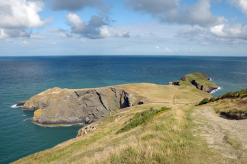 Ynys-Lochtyn peninsula near Llangrannog, Cardigan Bay