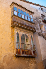 Fototapeta na wymiar Morella in Maestrazgo castellon village facades