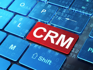 Fototapeta premium Business concept: CRM on computer keyboard background