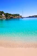 Fototapeta na wymiar Porto Cristo beach in Manacor Majorca Mallorca