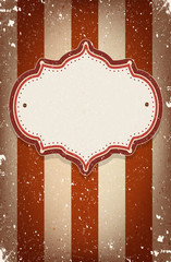 Vintage vector circus inspired frame with a space for text