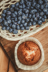 Muffin and blueberry