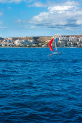 Obraz na płótnie Canvas Santa Pola Alicante view from Mediterranean sea