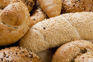 Different Breads and Rolls from Bakery