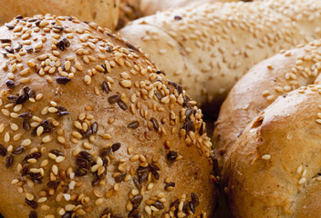 Different Breads and Rolls from Bakery