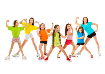 Happy sporty children