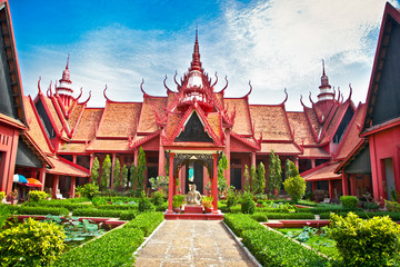 National Museum , Phnom Penh, Cambodia. - obrazy, fototapety, plakaty