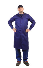 Fototapeta premium Worker wearing long robe.