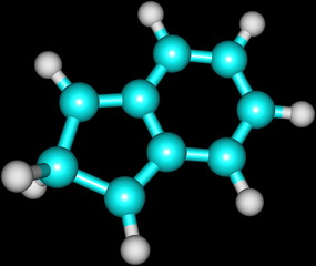 2H-indene molecular structure on black background