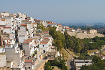 Panoramic view of Pisticci. Basilicata. Italy.