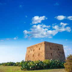 Fototapeta premium Tabarca island tower Torre de San Jose castle Alicante
