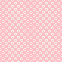 Heart shape vector seamless pattern (tiling)