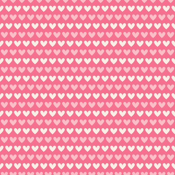 Heart shape vector seamless pattern (tiling)