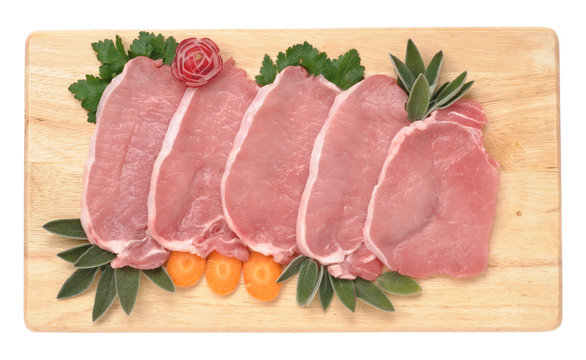 Fette di lonza di maiale