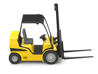 Modern yellow forklift