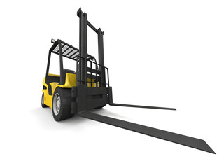 Modern yellow forklift