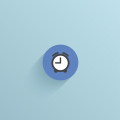 Fototapeta premium Vector flat circle icon on blue background. Eps10