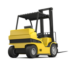 Modern yellow forklift