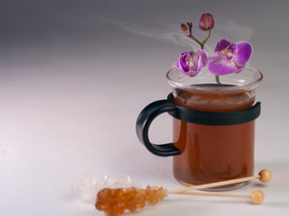 Tasse Tee mit Candis